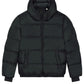 Recycled Quilted Anorak with Hood - Black