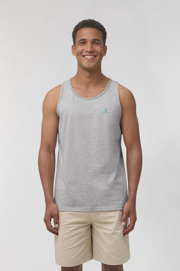 Camiseta tirantes orgánica - Gris Jaspeado