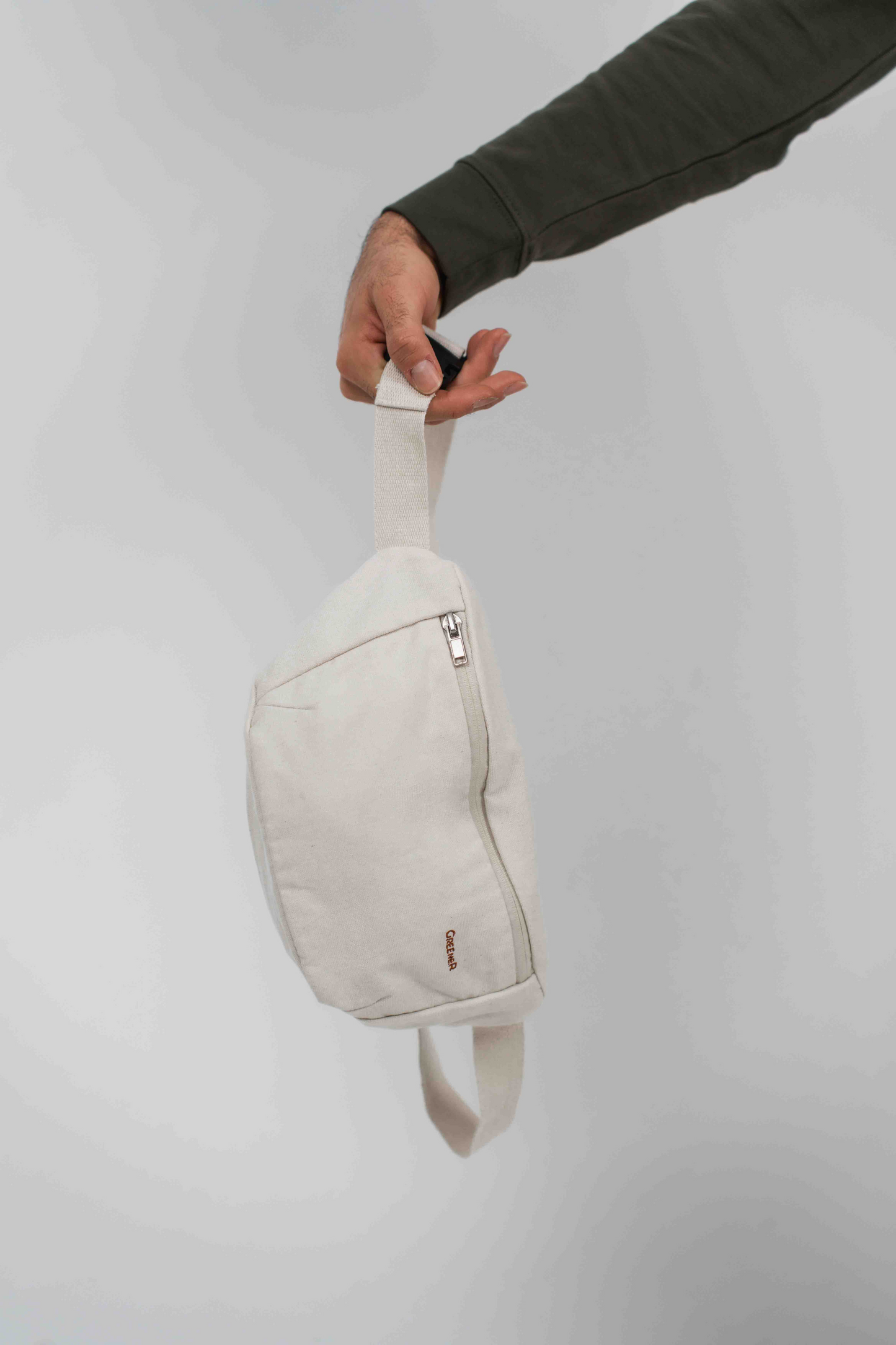 Sac banane durable avec poche intérieure - Naturel