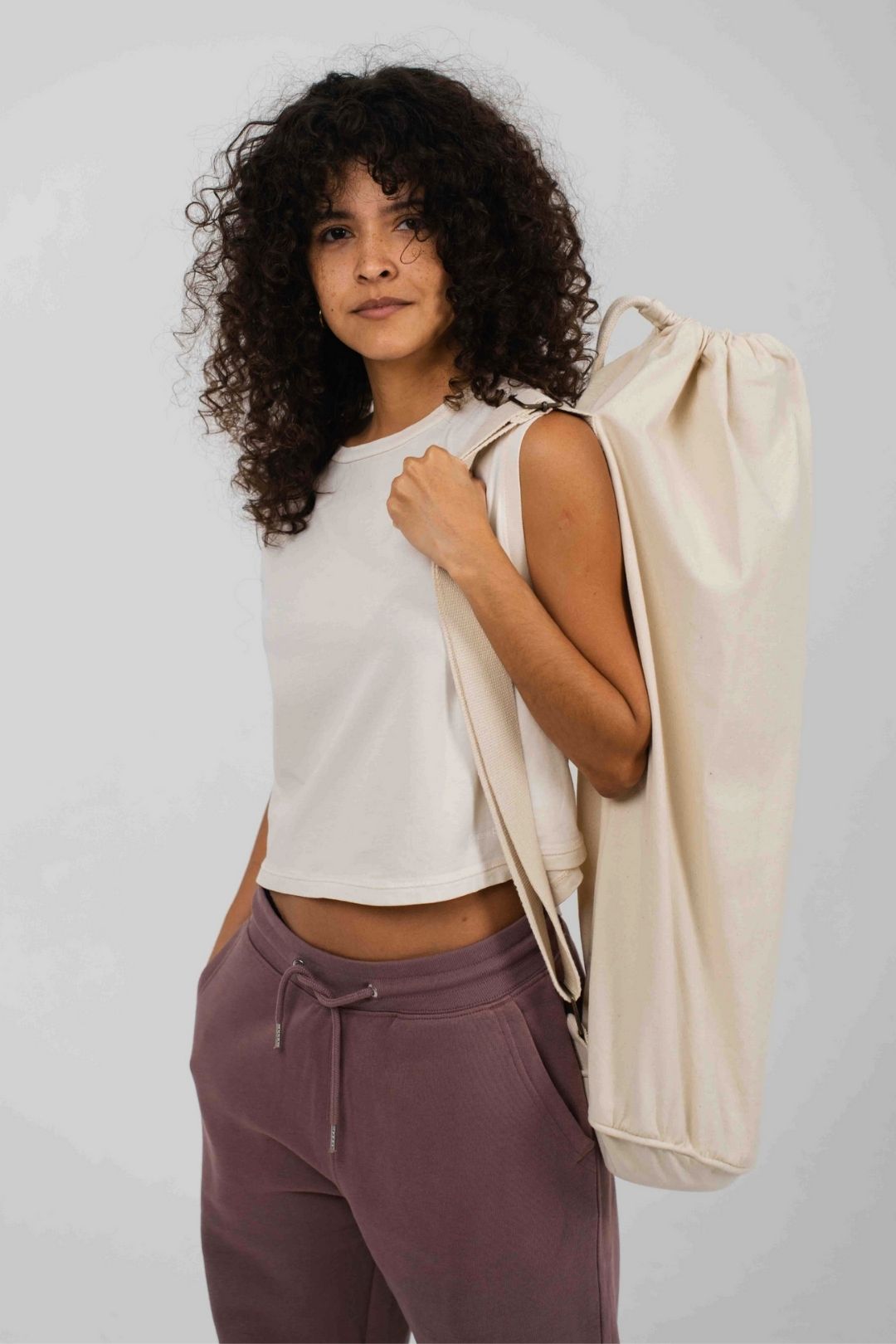 Sac de Yoga avec Poche Cachée - Naturel