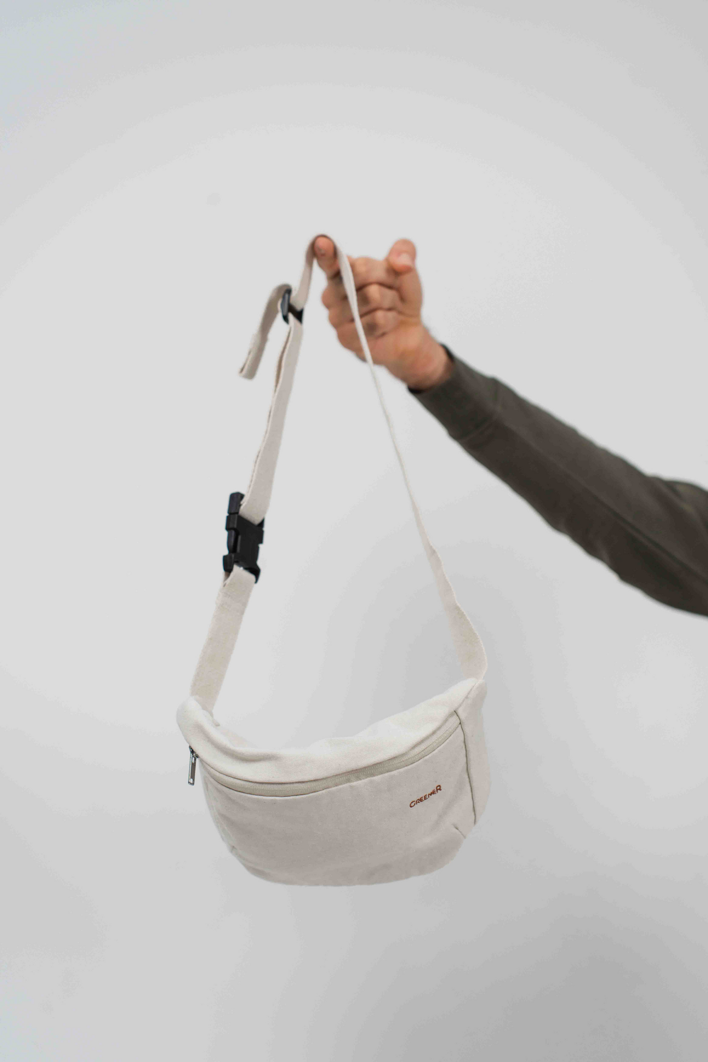 Sac banane durable avec poche intérieure - Naturel