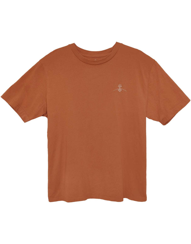 Oversized 100% organic cotton T-shirt - Caramel