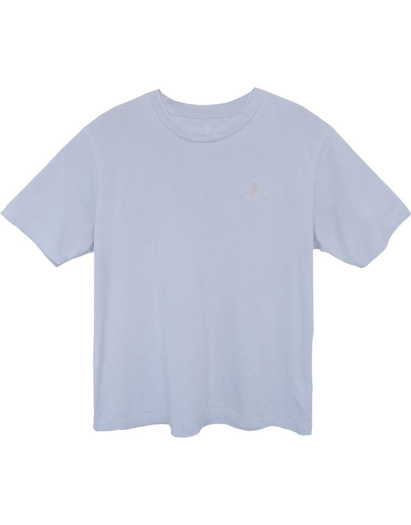 T-shirt oversize 100% coton biologique - Bleu Brume