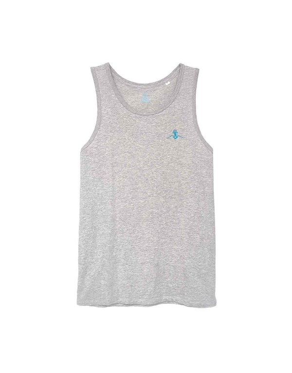 Camiseta tirantes orgánica - Gris Jaspeado