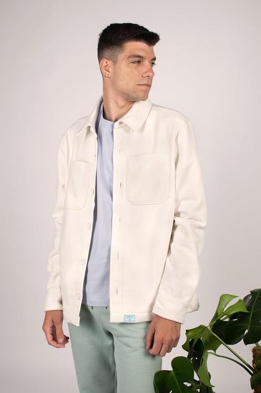 Chaqueta 100% reciclada regular fit - Natural
