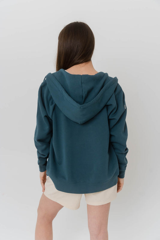 Sudadera algodón orgánico cremallera - Boreal
