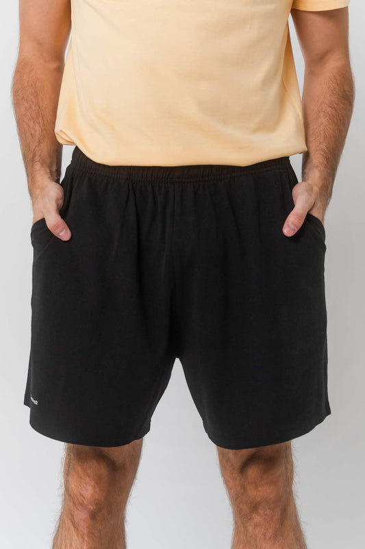 Pantalón corto suelto algodón orgánico - Negro