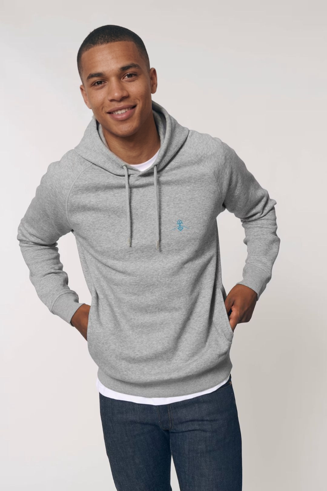 Sudadera orgánica - Gris Jaspeado