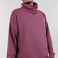 Oversized funnel neck sweatshirt - Malva