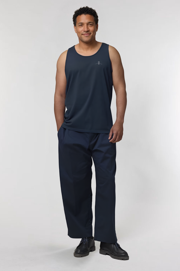 Camiseta tirantes orgánica - Azul Marino