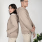 Sherpa hooded jacket - Walnut Heather