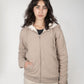 Sherpa hooded jacket - Walnut Heather
