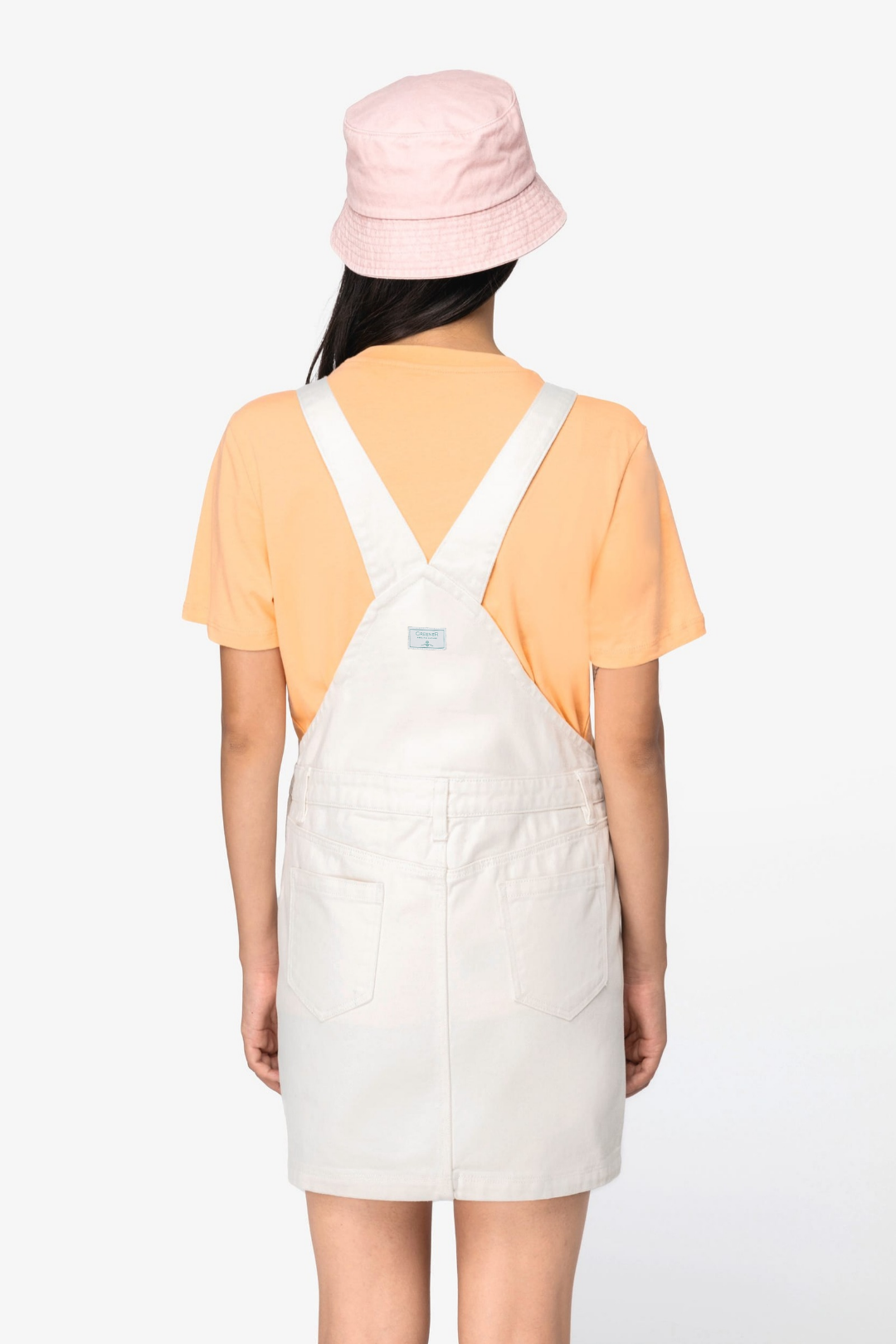 Vestido tipo peto - Natural