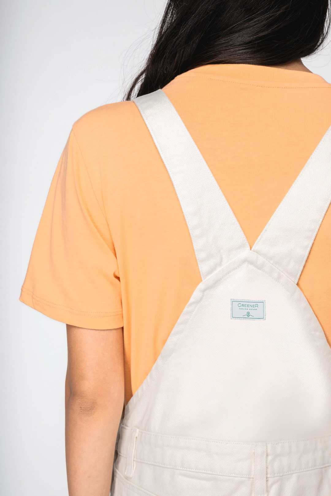 Vestido tipo peto - Natural