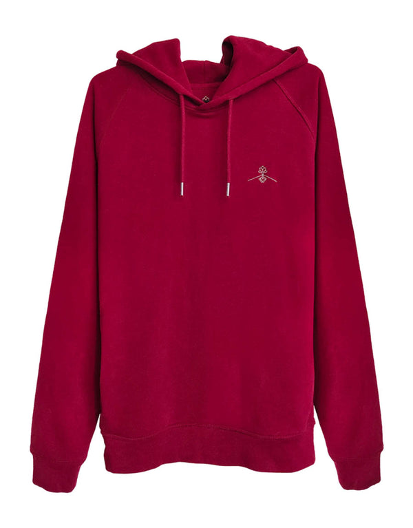 Sweat à capuche coupe classique - Bordeaux
