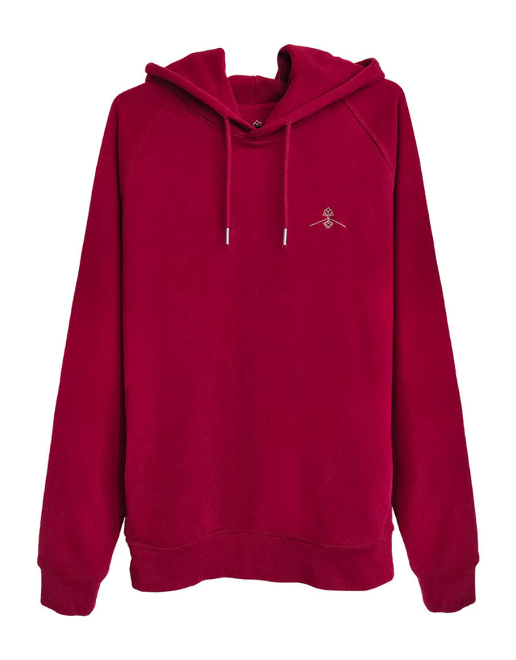 Sudadera capucha regular fit - Burdeos