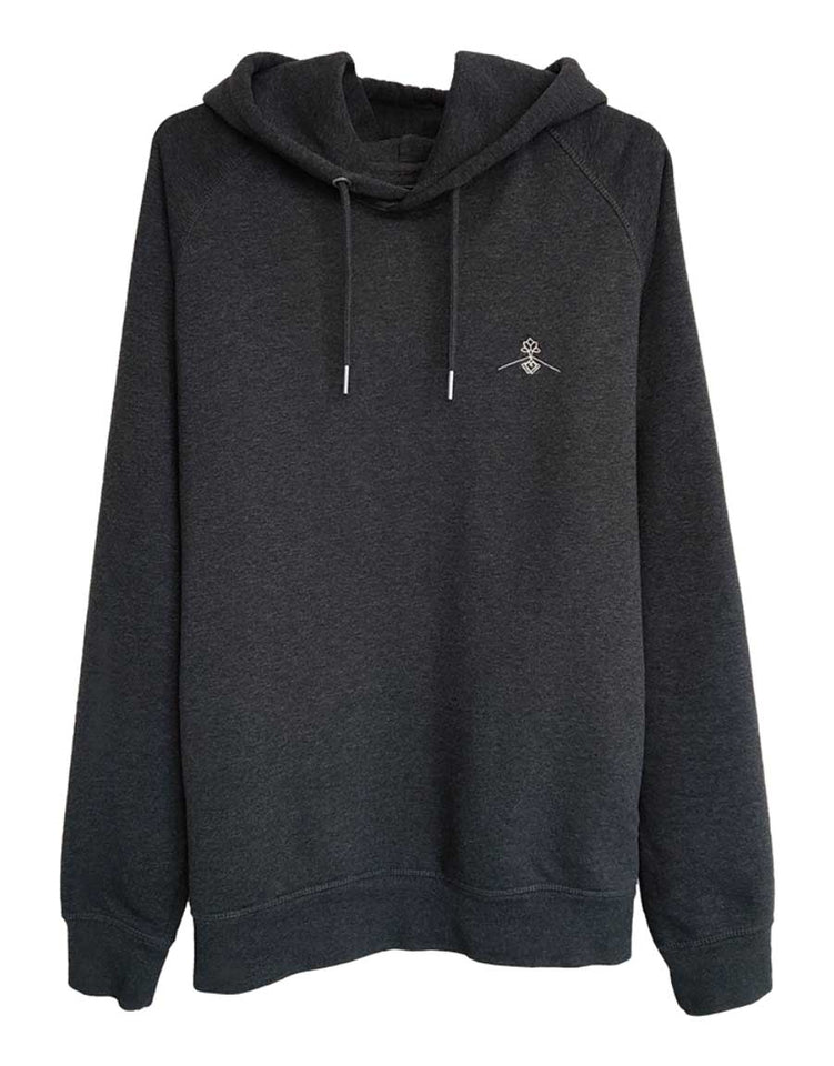 Sudadera capucha regular fit - Gris Oscuro Jaspeado