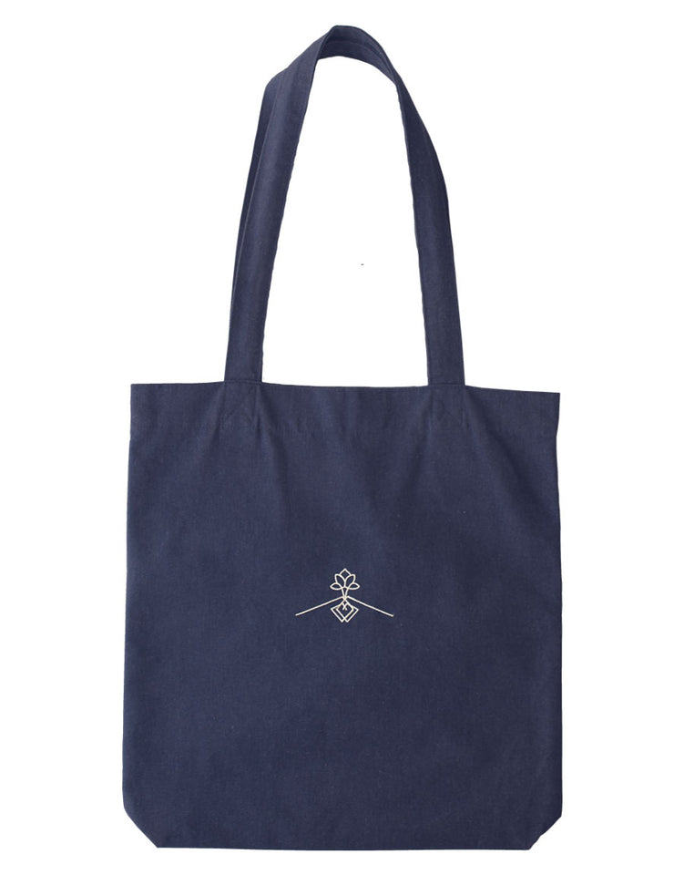 Recycled Canvas Tote Bag - Midnight Blue