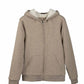 Chaqueta sherpa capucha - Nuez Jaspeado