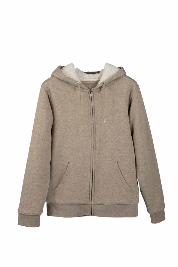 Chaqueta sherpa - Nuez Jaspeado