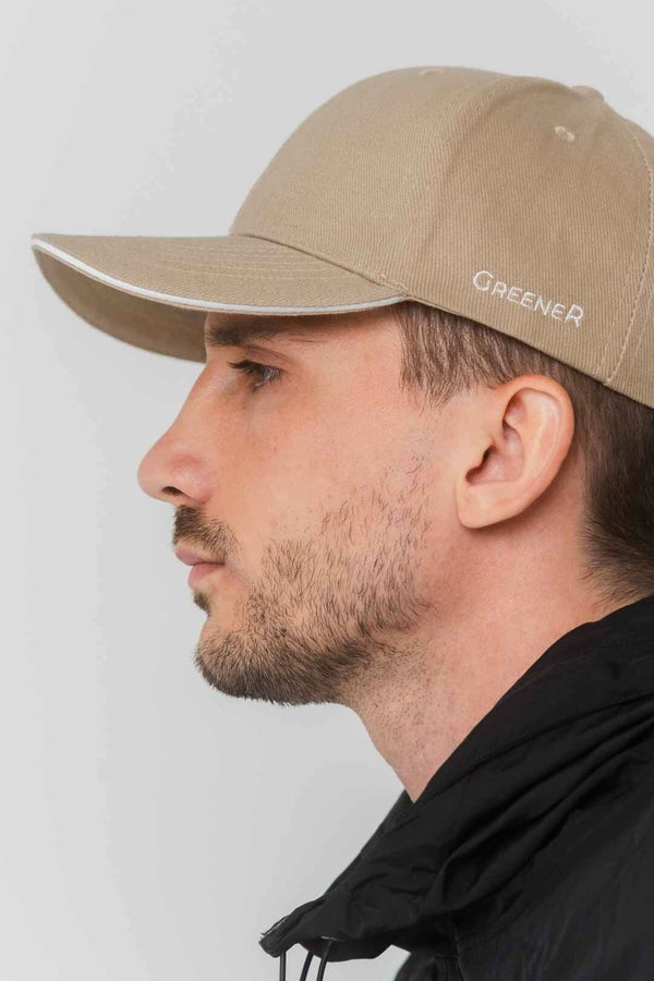gorra-algodon-organico-arena-perfil-greener