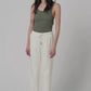 Pantalón recto cómodo algodón orgánico - Marfil