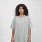 Oversized 100% organic cotton T-shirt - Heather Grey