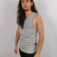 Camiseta tirantes ajustada - Gris Jaspeado