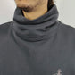 Sudadera cuello chimenea oversize - Tinta India
